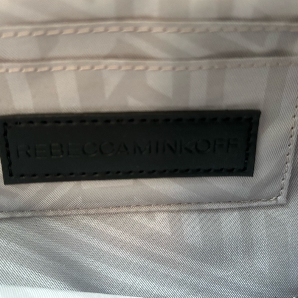 Rebecca Minkoff Cream Leather Crossbody Bag with Decorative Guitar style Strap - Picture 4 of 4